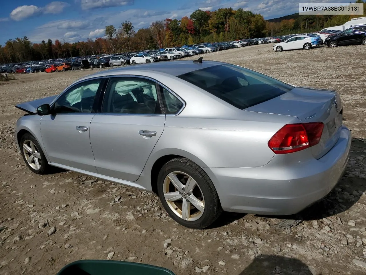 2014 Volkswagen Passat Se VIN: 1VWBP7A38EC019131 Lot: 75202354