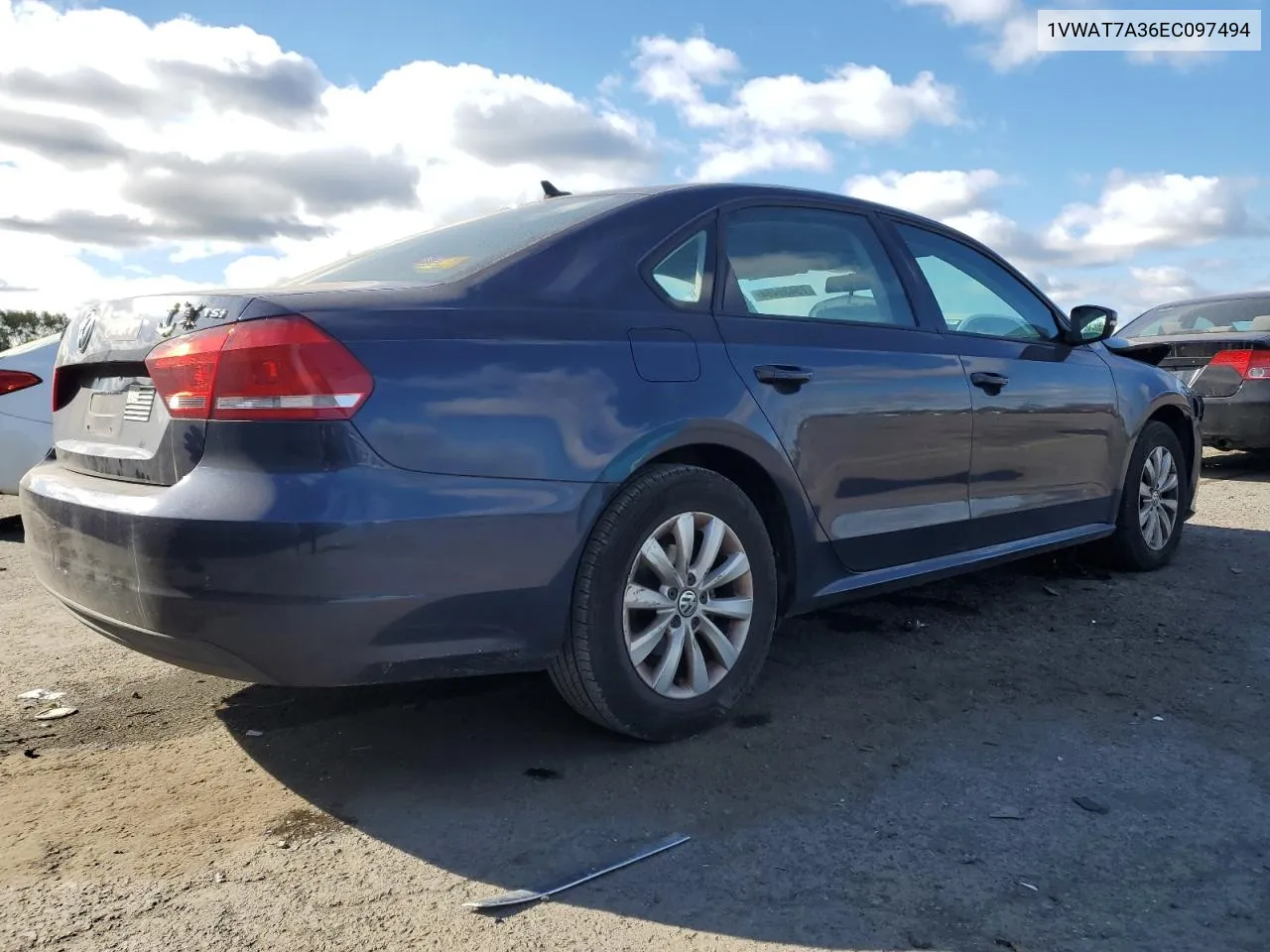 1VWAT7A36EC097494 2014 Volkswagen Passat S