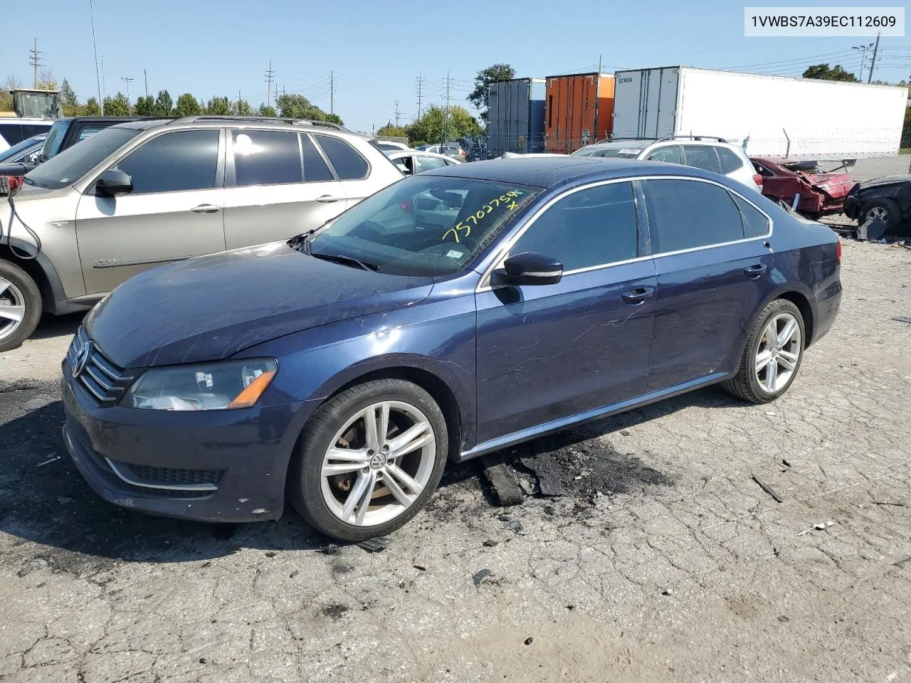 2014 Volkswagen Passat Se VIN: 1VWBS7A39EC112609 Lot: 75702754