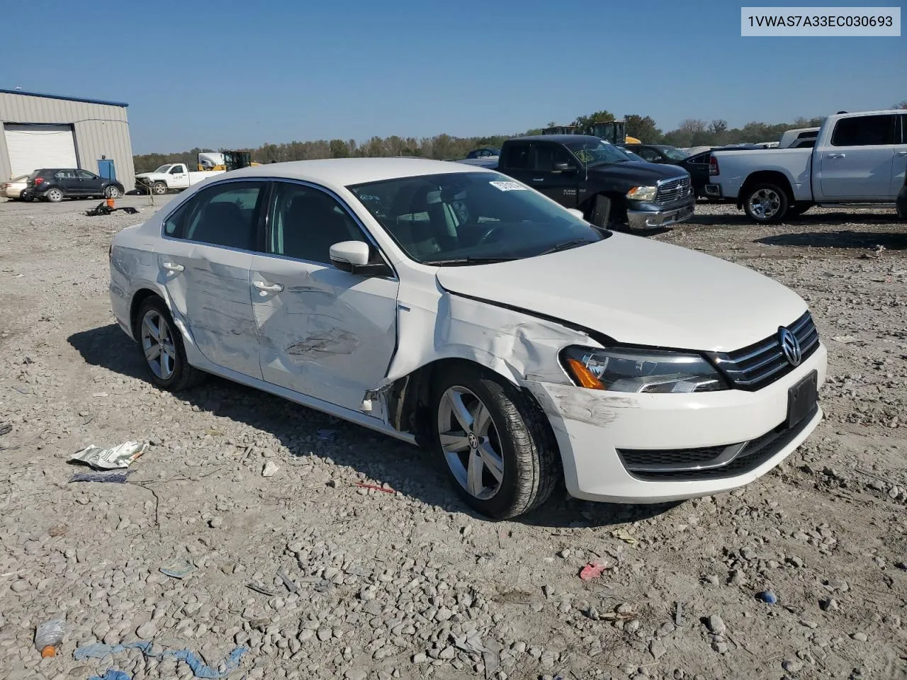 2014 Volkswagen Passat S VIN: 1VWAS7A33EC030693 Lot: 75751814