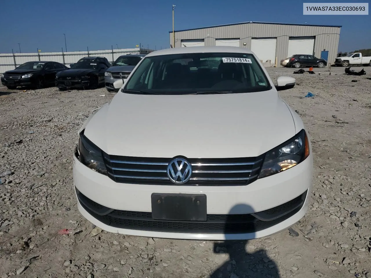 2014 Volkswagen Passat S VIN: 1VWAS7A33EC030693 Lot: 75751814