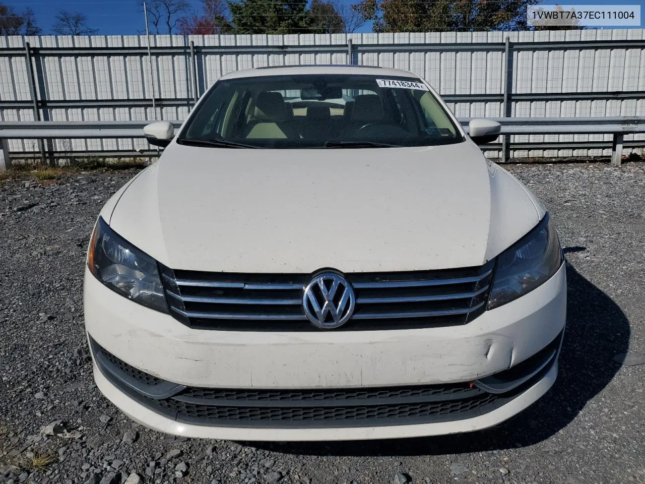 2014 Volkswagen Passat Se VIN: 1VWBT7A37EC111004 Lot: 77418344