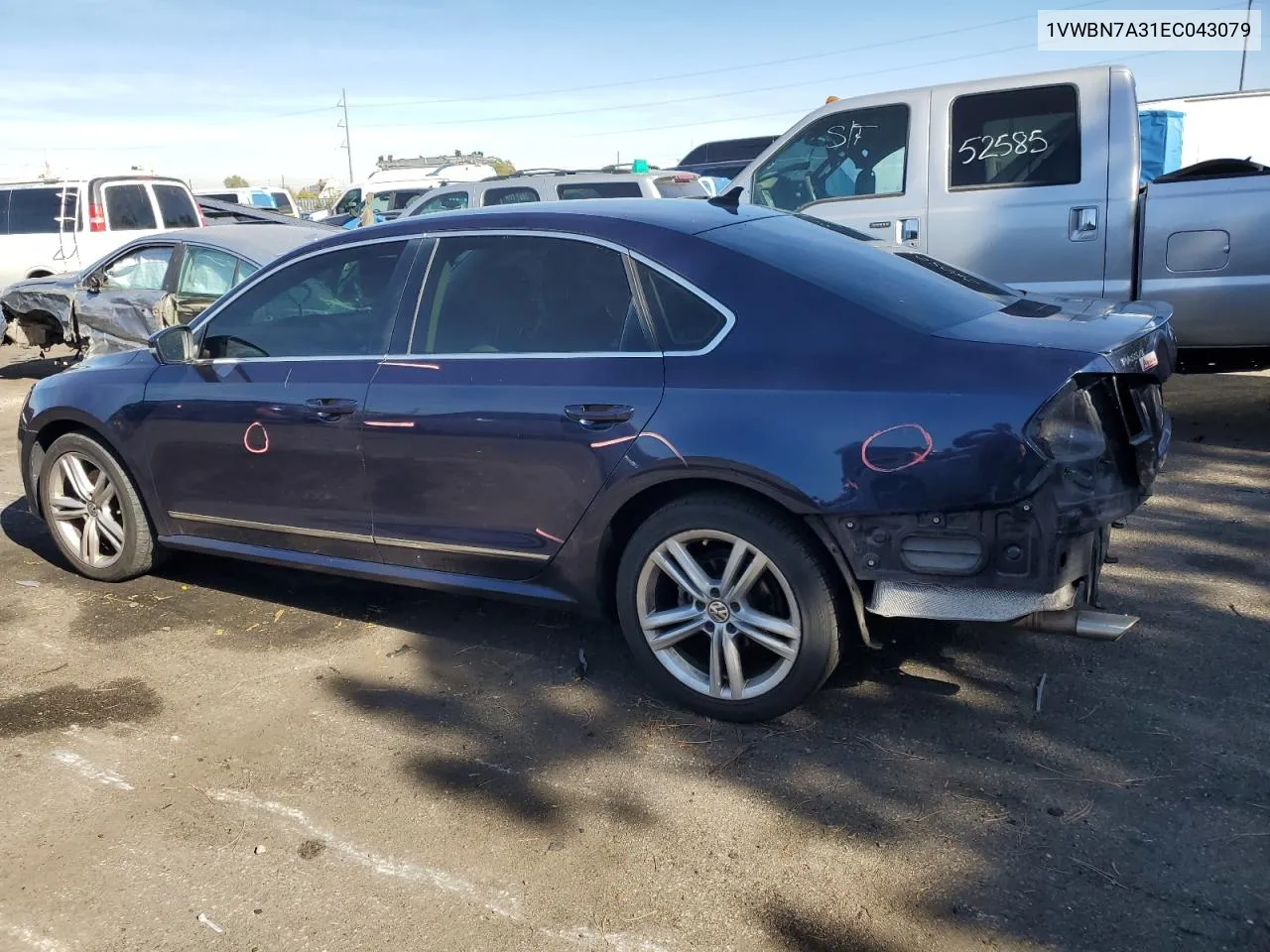 2014 Volkswagen Passat Se VIN: 1VWBN7A31EC043079 Lot: 77687134