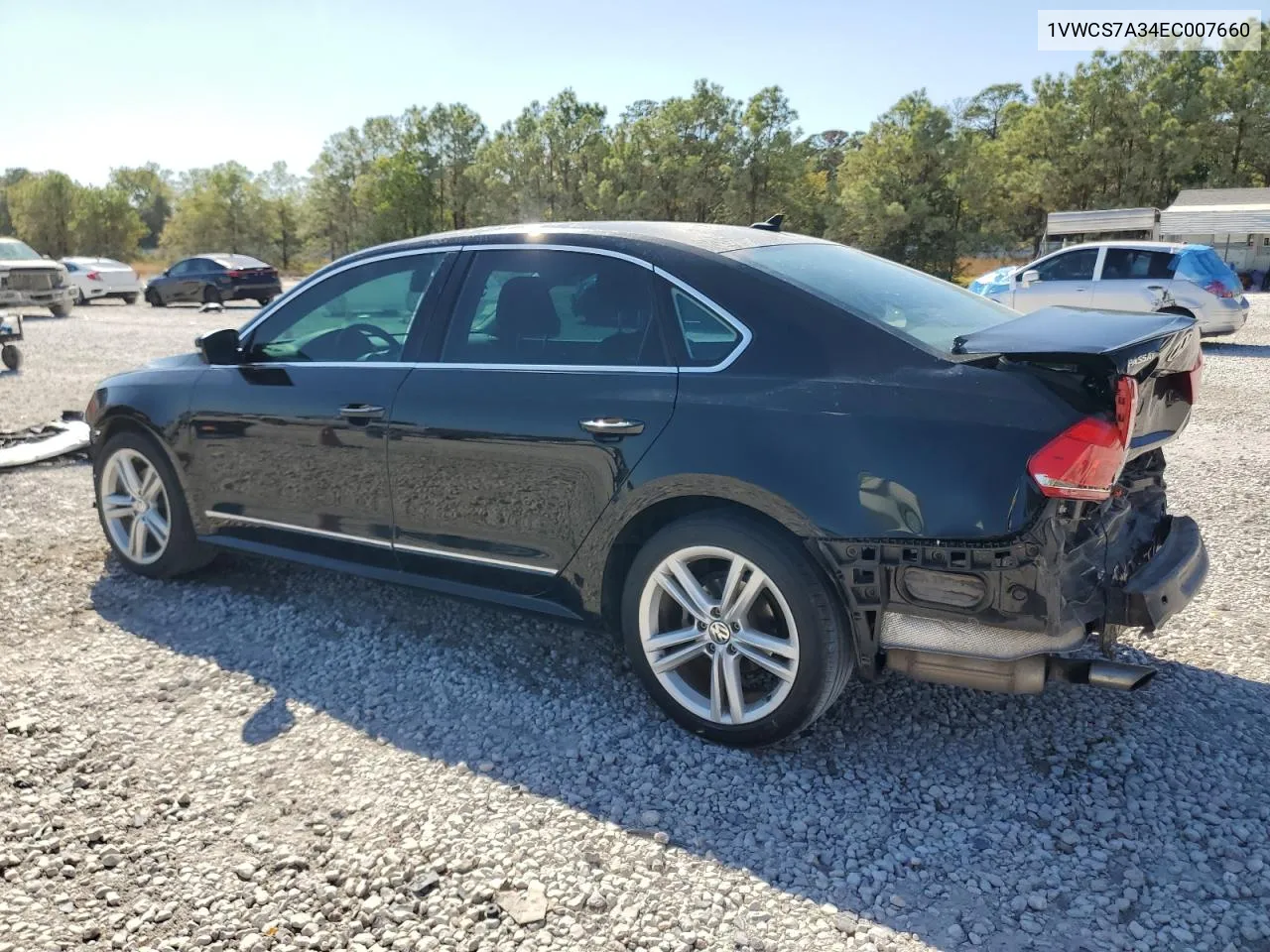 2014 Volkswagen Passat Sel VIN: 1VWCS7A34EC007660 Lot: 77766094