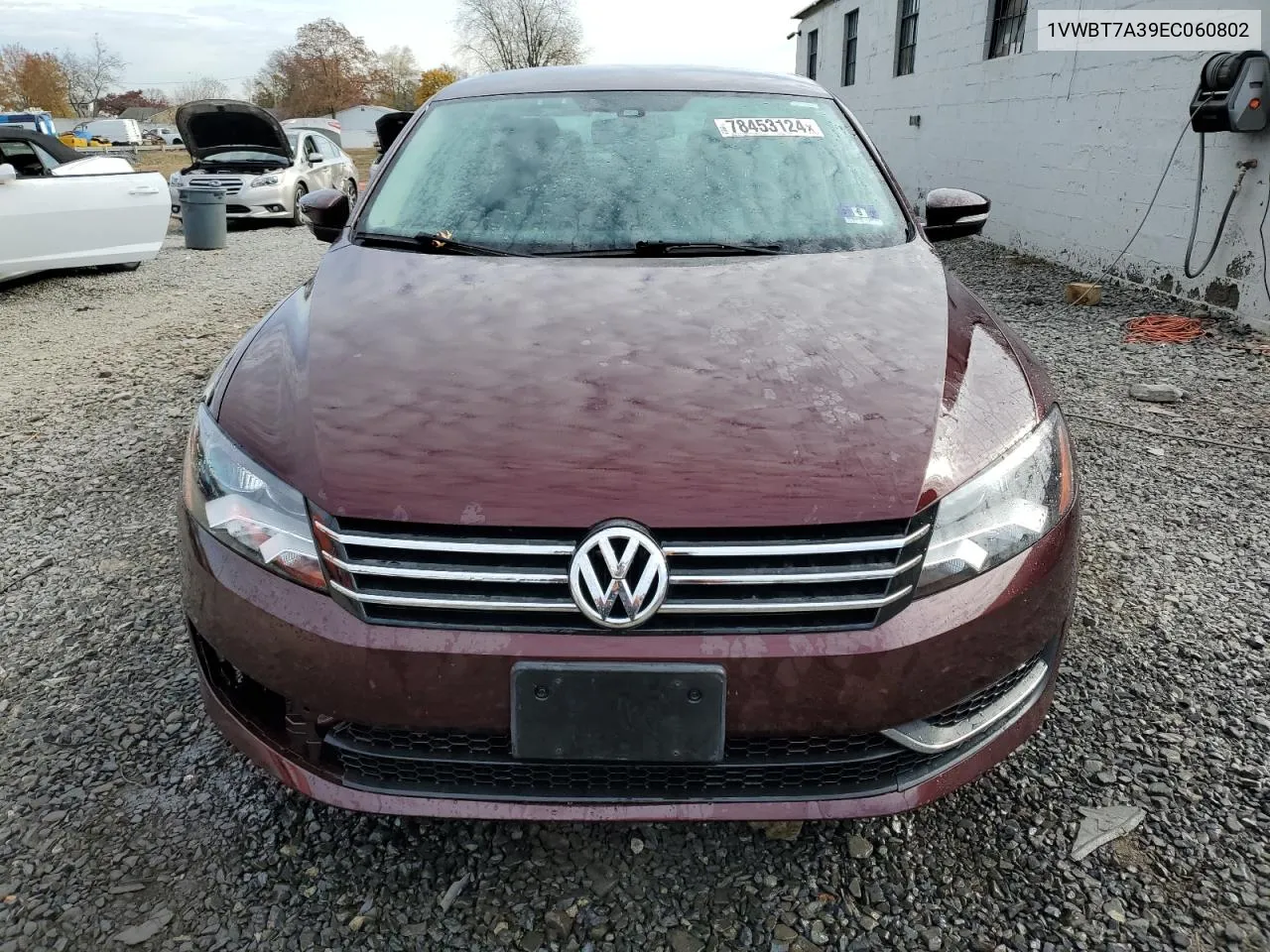 2014 Volkswagen Passat Se VIN: 1VWBT7A39EC060802 Lot: 78453124