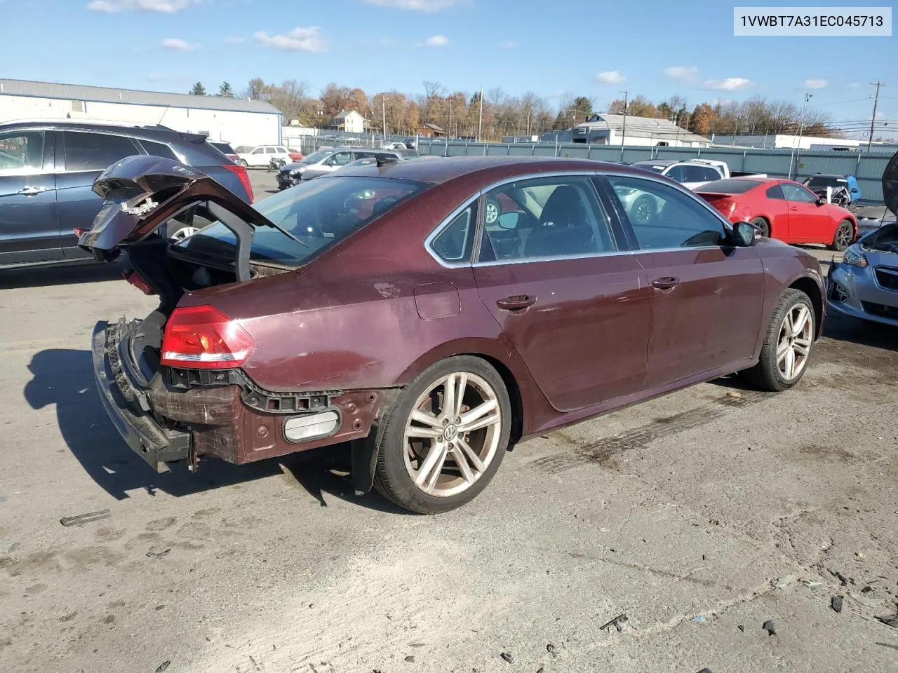 2014 Volkswagen Passat Se VIN: 1VWBT7A31EC045713 Lot: 79239374