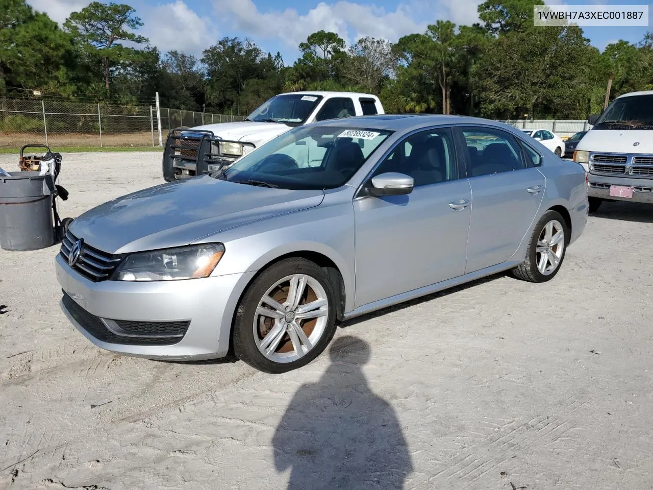 2014 Volkswagen Passat Se VIN: 1VWBH7A3XEC001887 Lot: 80289324