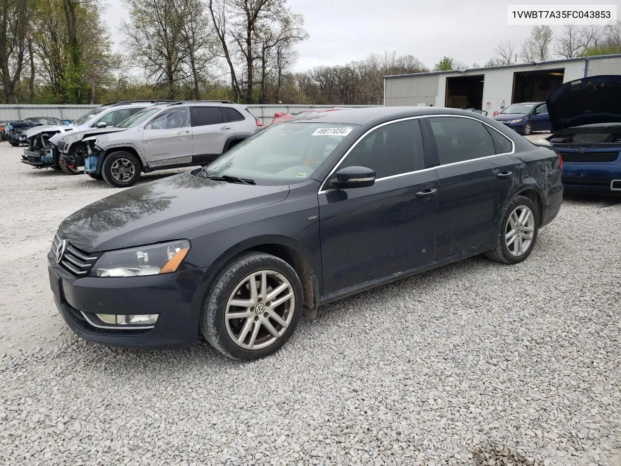 2015 Volkswagen Passat Se VIN: 1VWBT7A35FC043853 Lot: 49811034