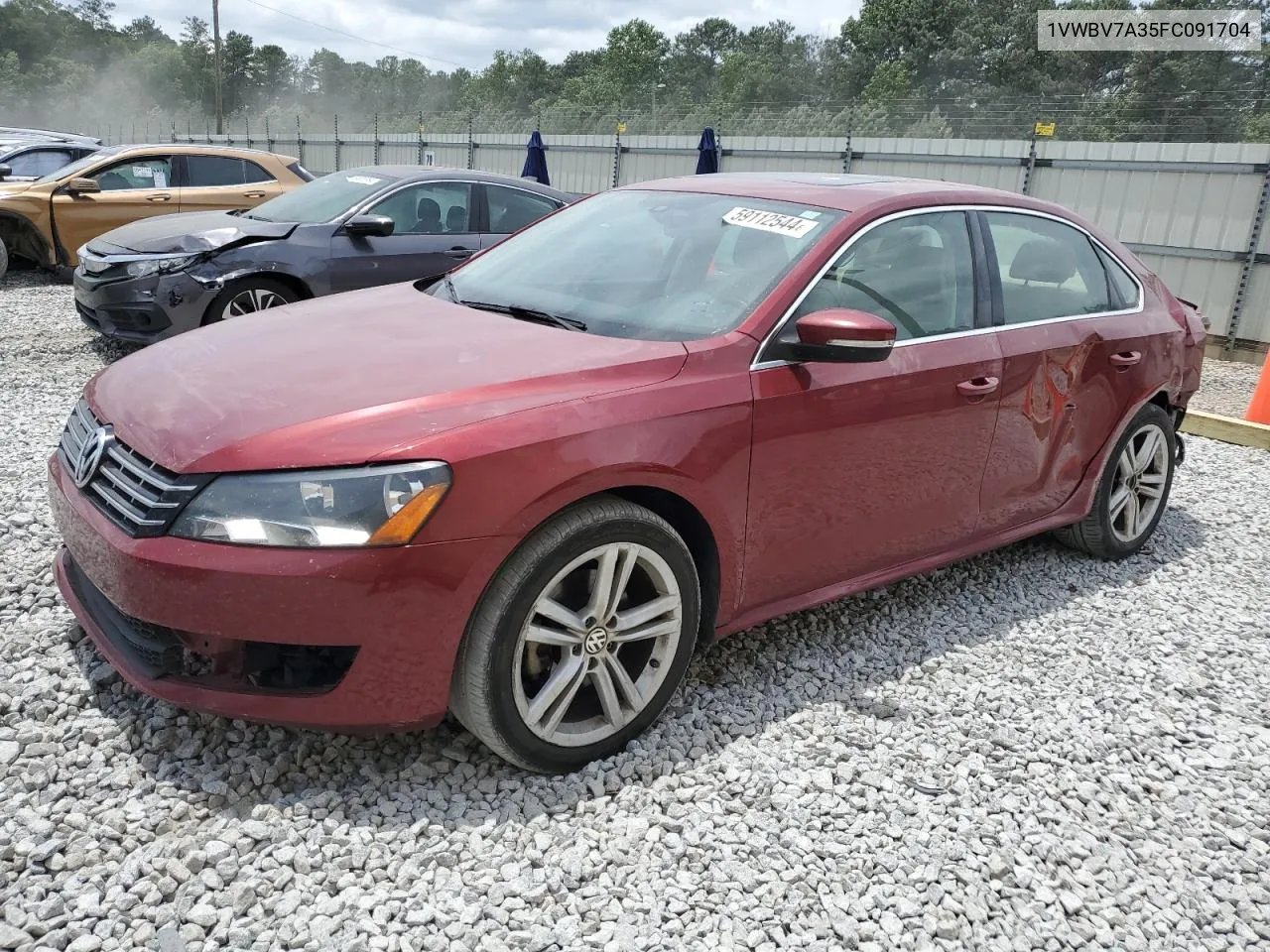 1VWBV7A35FC091704 2015 Volkswagen Passat Se