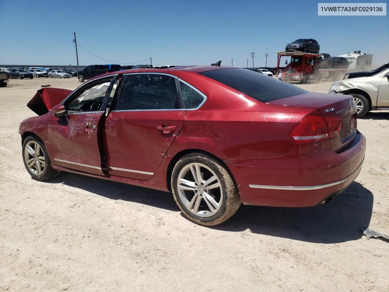 2015 Volkswagen Passat Se VIN: 1VWBT7A36FC029136 Lot: 61086134