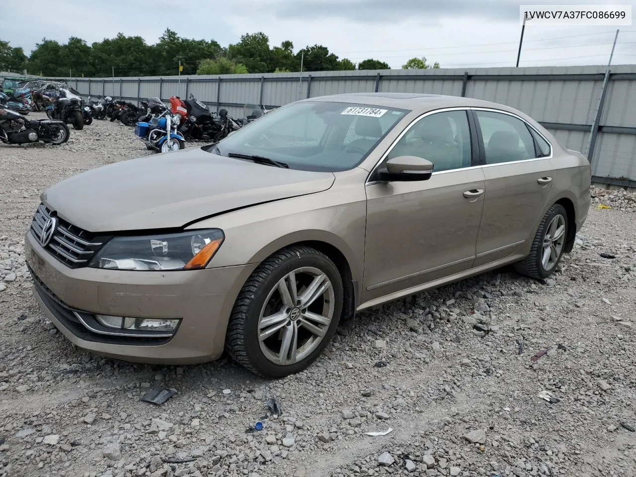 2015 Volkswagen Passat Sel VIN: 1VWCV7A37FC086699 Lot: 61731784