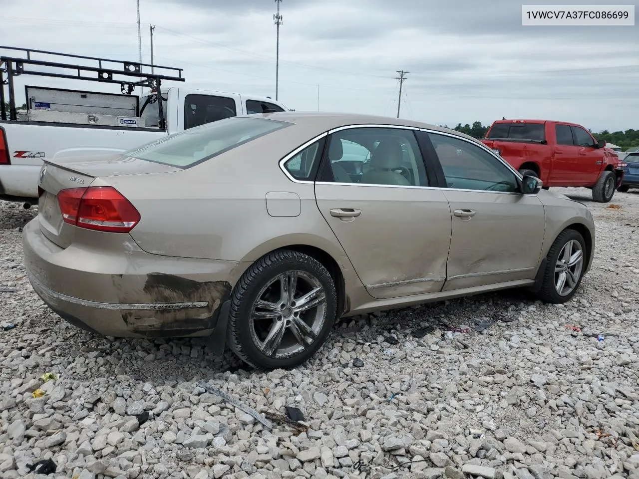 2015 Volkswagen Passat Sel VIN: 1VWCV7A37FC086699 Lot: 61731784