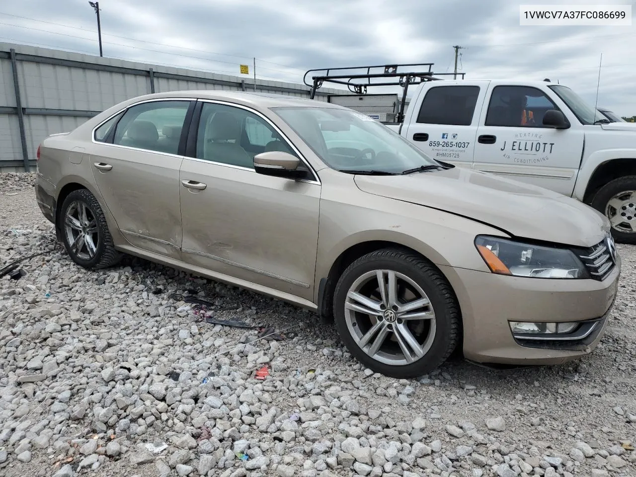 2015 Volkswagen Passat Sel VIN: 1VWCV7A37FC086699 Lot: 61731784