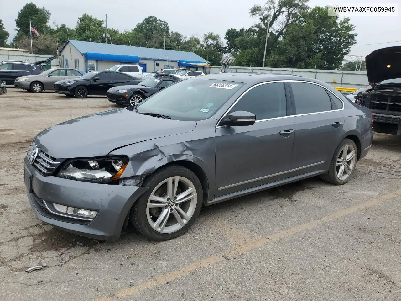 2015 Volkswagen Passat Se VIN: 1VWBV7A3XFC059945 Lot: 63360314