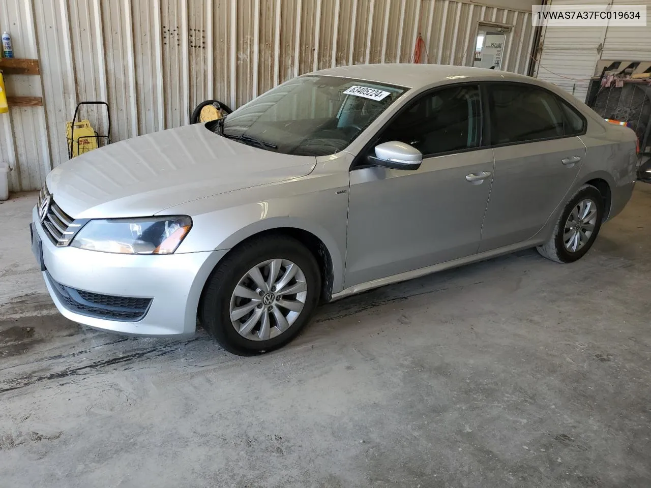 2015 Volkswagen Passat S VIN: 1VWAS7A37FC019634 Lot: 63405224