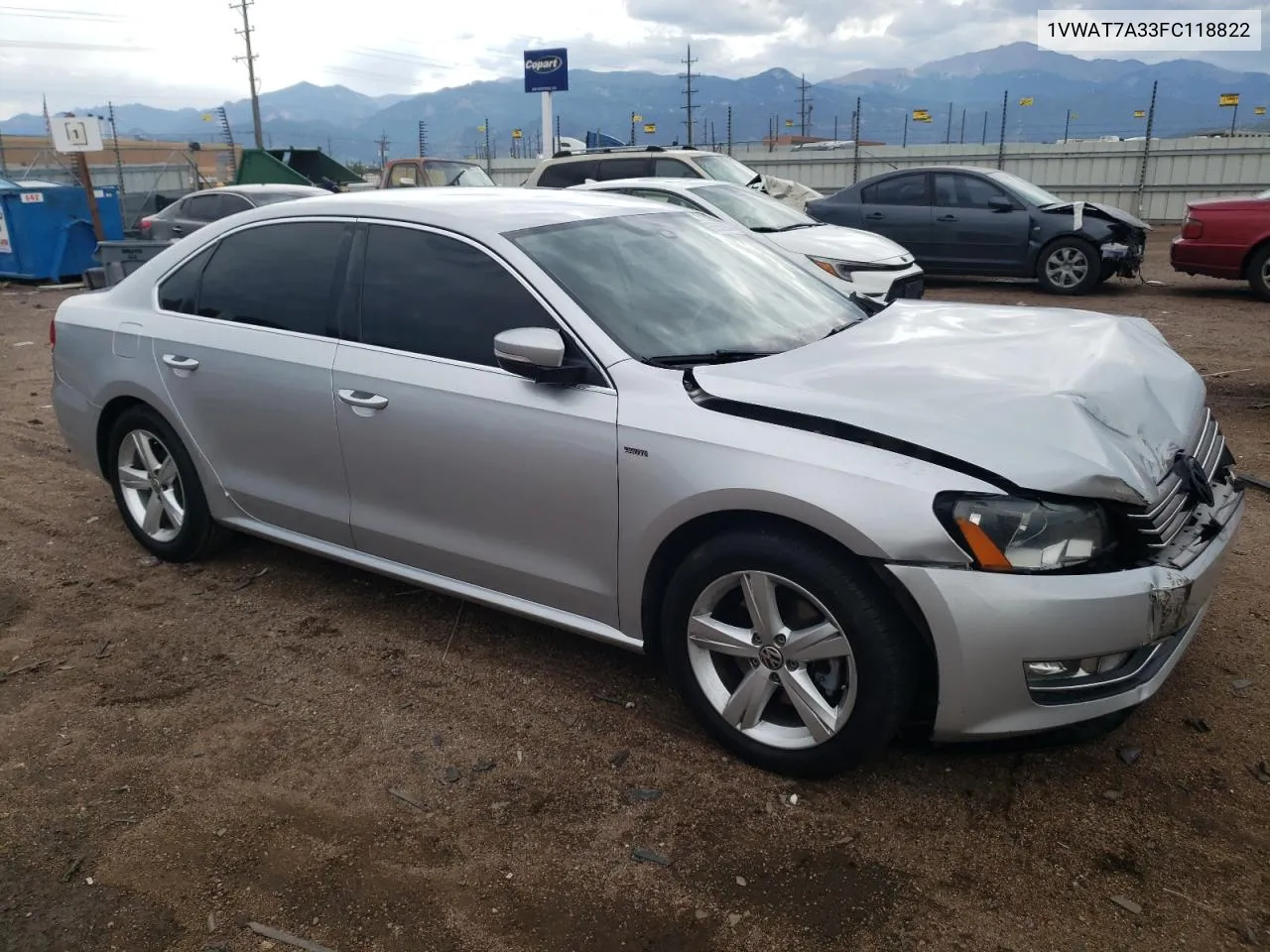 2015 Volkswagen Passat S VIN: 1VWAT7A33FC118822 Lot: 63563994