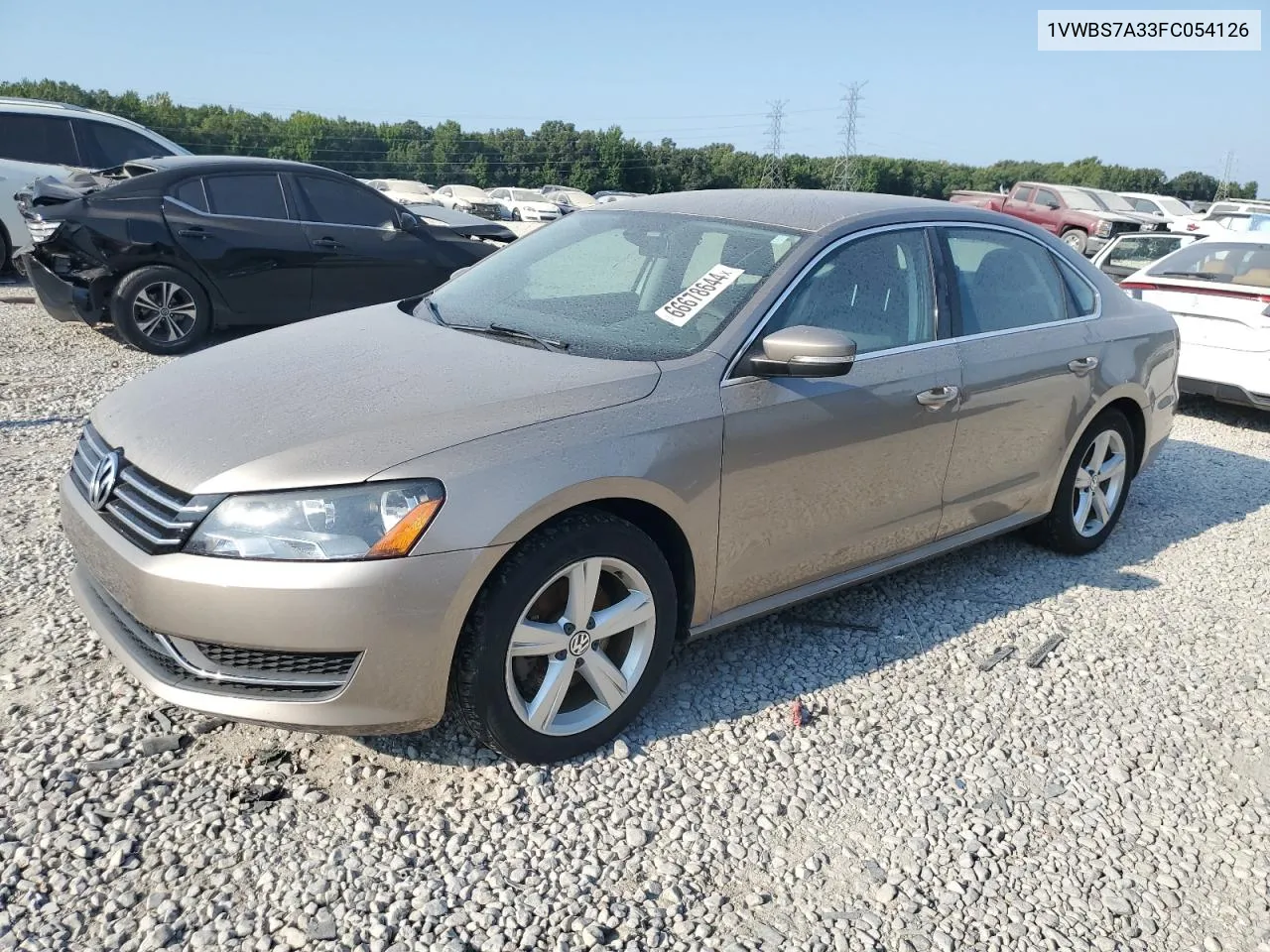 2015 Volkswagen Passat Se VIN: 1VWBS7A33FC054126 Lot: 66678644