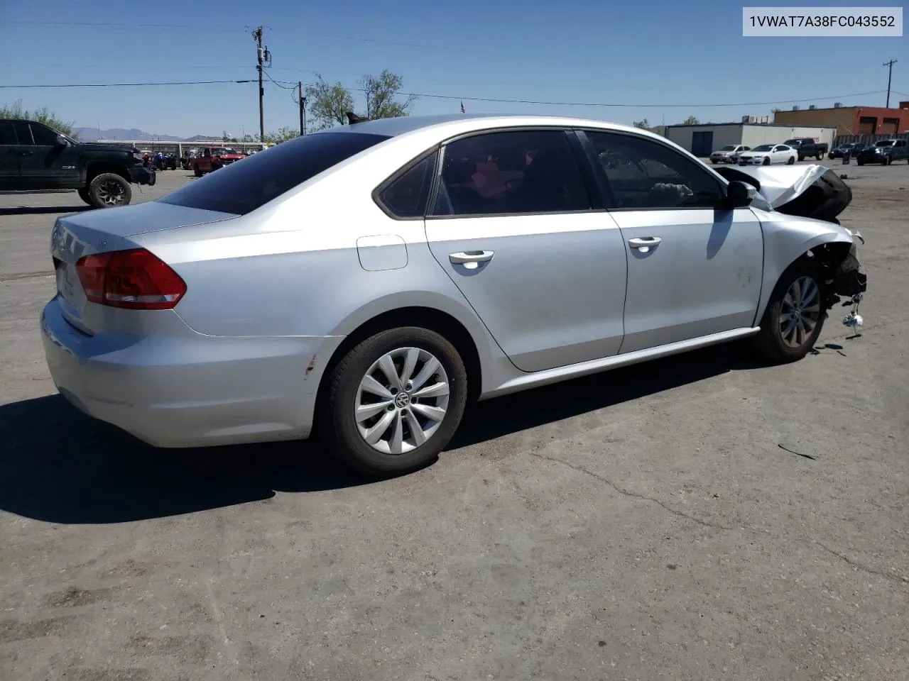 2015 Volkswagen Passat S VIN: 1VWAT7A38FC043552 Lot: 68182224