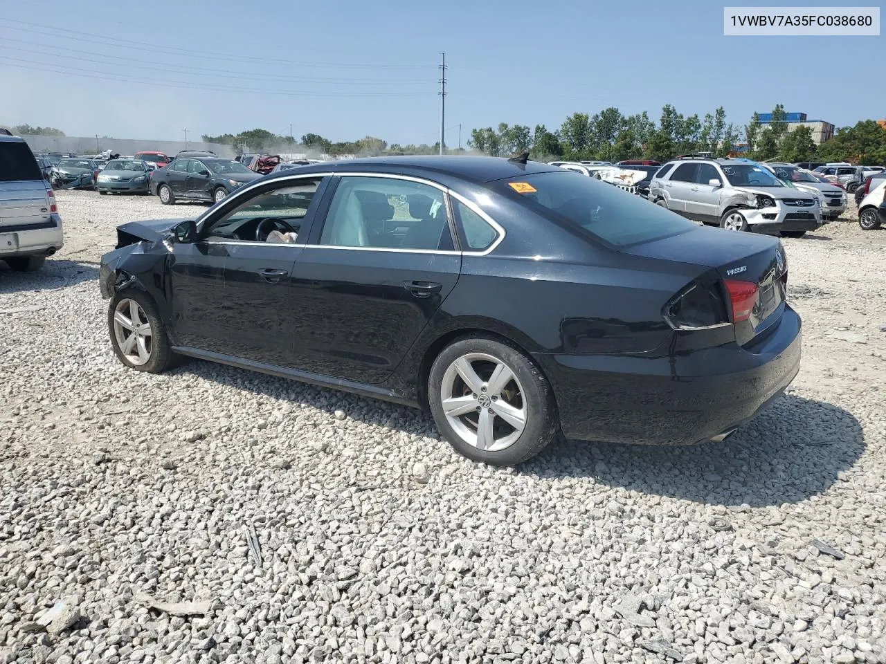 2015 Volkswagen Passat Se VIN: 1VWBV7A35FC038680 Lot: 68464114