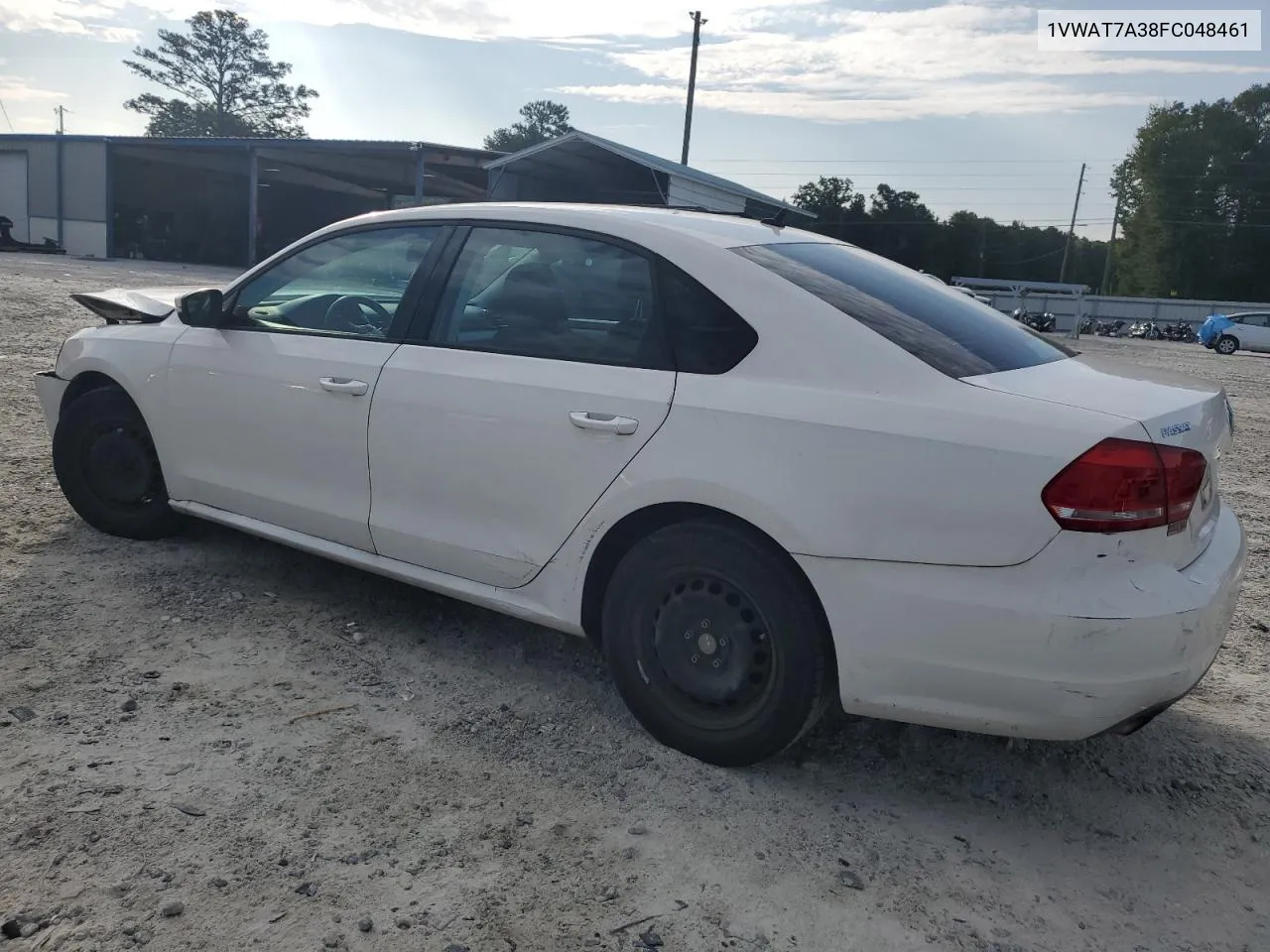 2015 Volkswagen Passat S VIN: 1VWAT7A38FC048461 Lot: 68582124