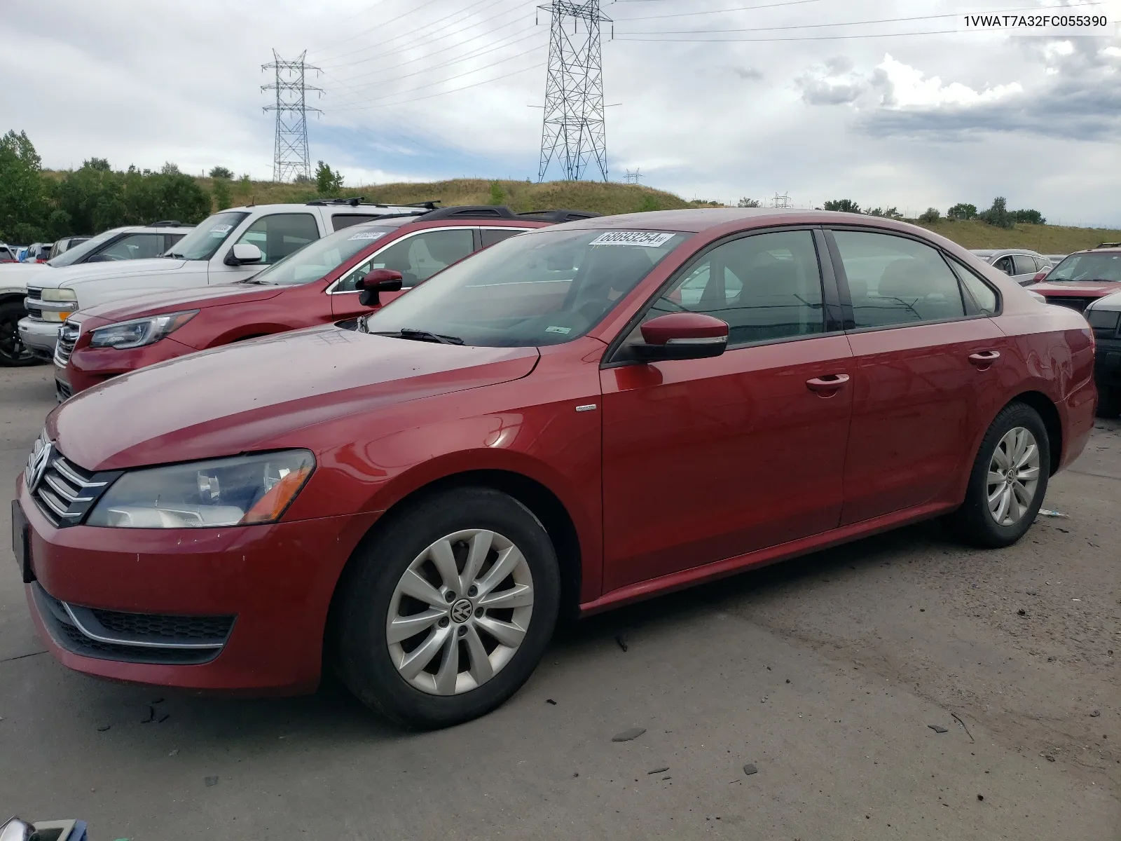 2015 Volkswagen Passat S VIN: 1VWAT7A32FC055390 Lot: 68693254