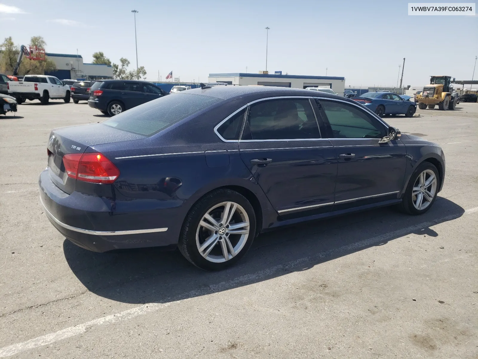 2015 Volkswagen Passat Se VIN: 1VWBV7A39FC063274 Lot: 68867684