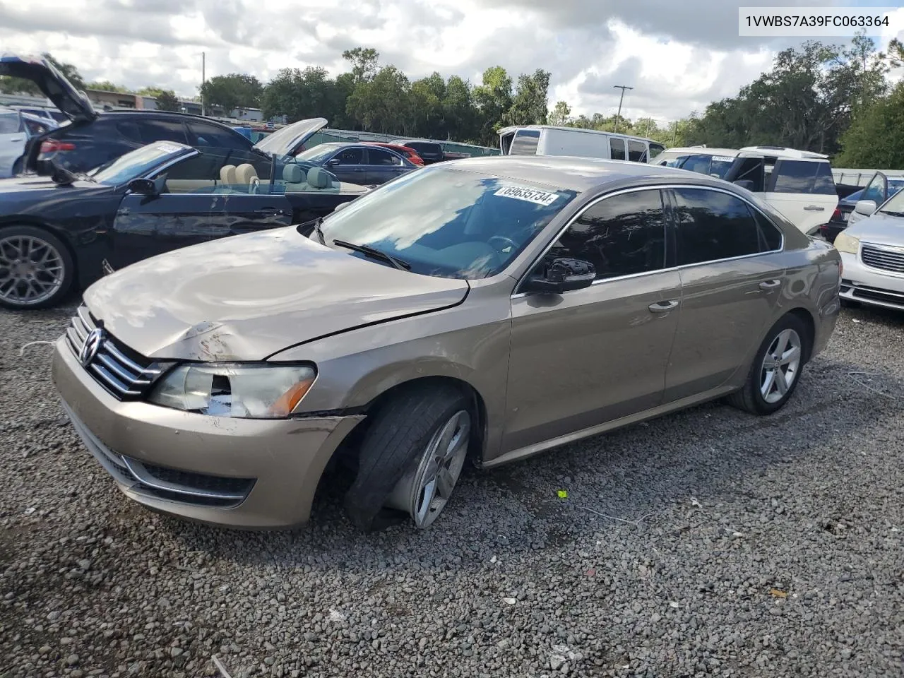 2015 Volkswagen Passat Se VIN: 1VWBS7A39FC063364 Lot: 69635734