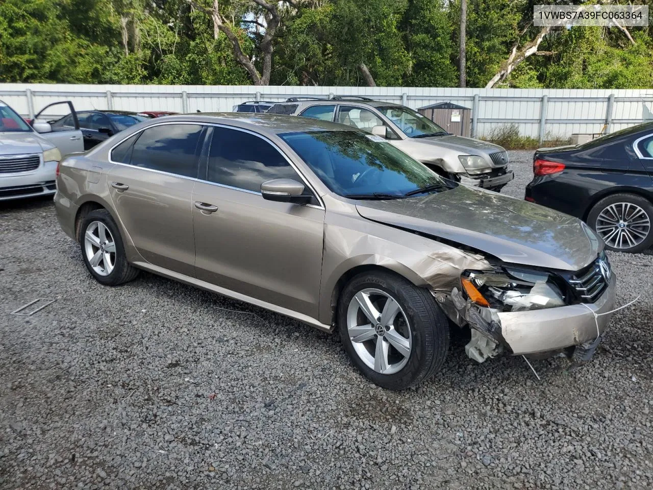 2015 Volkswagen Passat Se VIN: 1VWBS7A39FC063364 Lot: 69635734