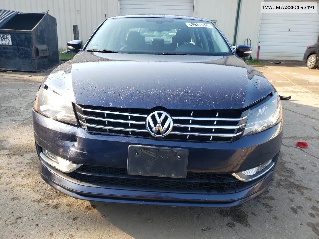 2015 Volkswagen Passat Sel VIN: 1VWCM7A33FC093491 Lot: 69934634