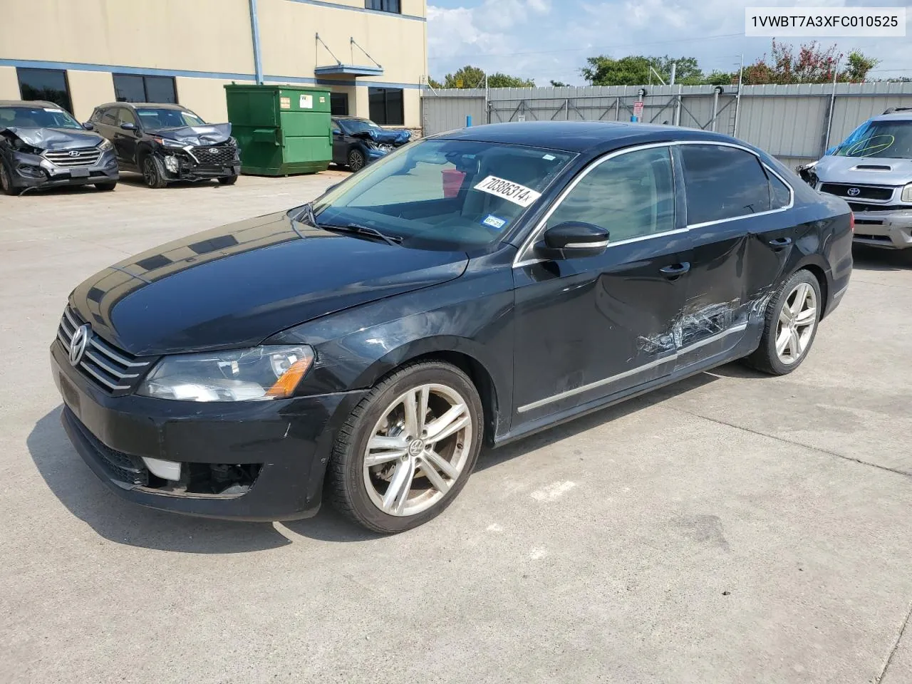 2015 Volkswagen Passat Se VIN: 1VWBT7A3XFC010525 Lot: 70386314