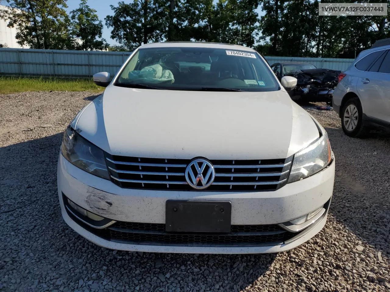 2015 Volkswagen Passat Sel VIN: 1VWCV7A32FC037443 Lot: 70402304