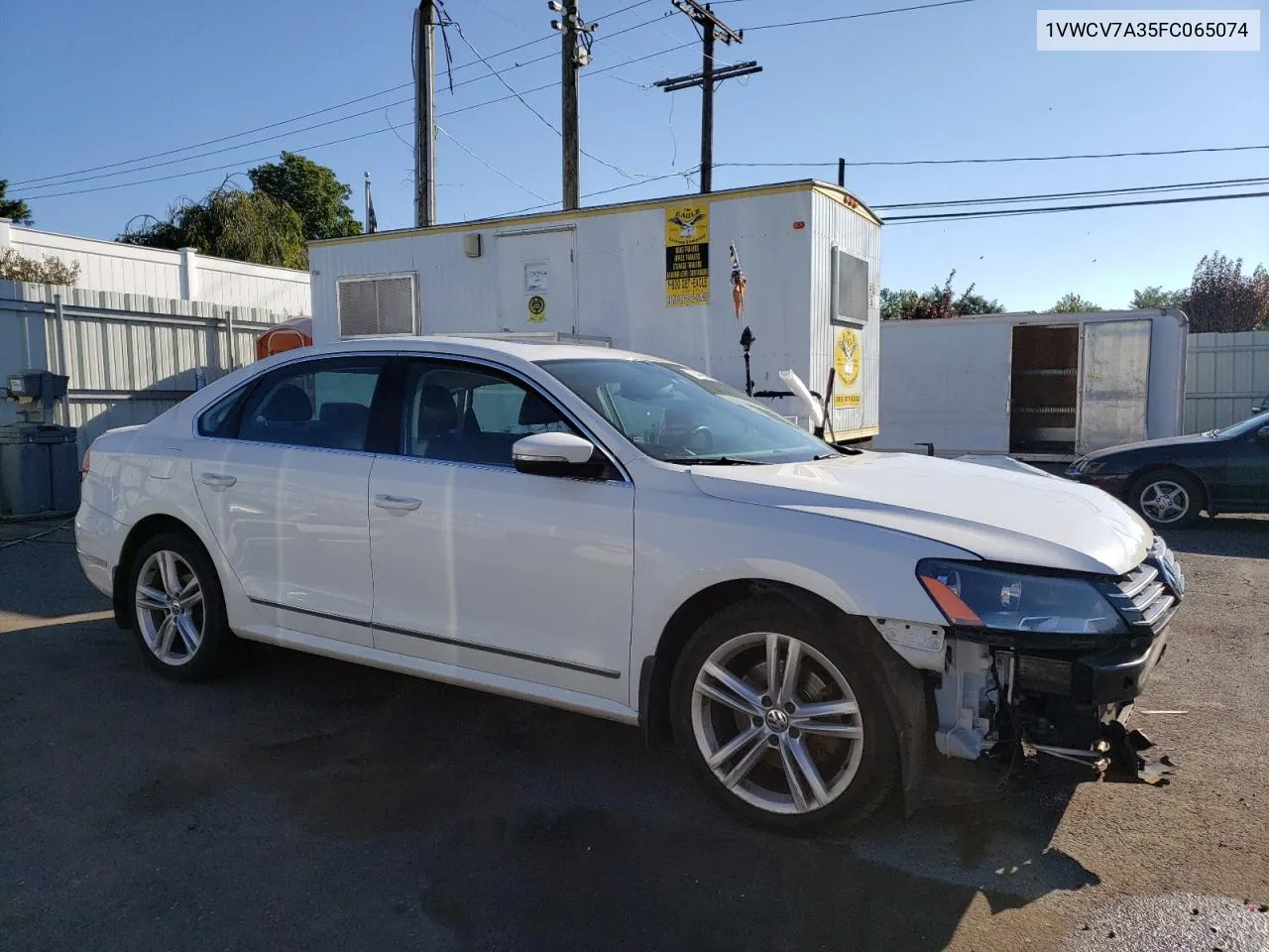 2015 Volkswagen Passat Sel VIN: 1VWCV7A35FC065074 Lot: 70446854