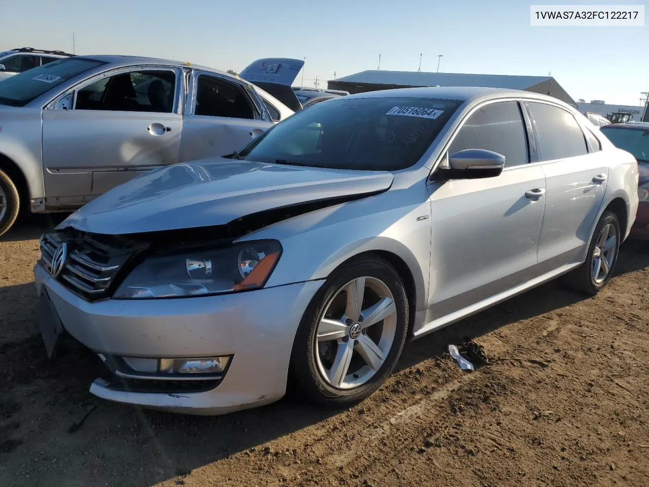 2015 Volkswagen Passat S VIN: 1VWAS7A32FC122217 Lot: 70516064