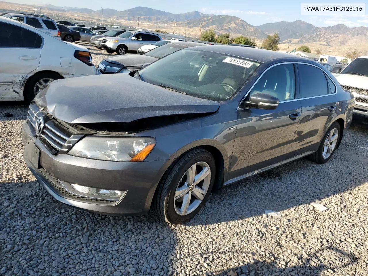 2015 Volkswagen Passat S VIN: 1VWAT7A31FC123016 Lot: 70635594