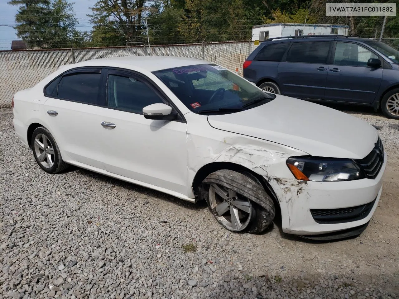 2015 Volkswagen Passat S VIN: 1VWAT7A31FC011882 Lot: 71180714