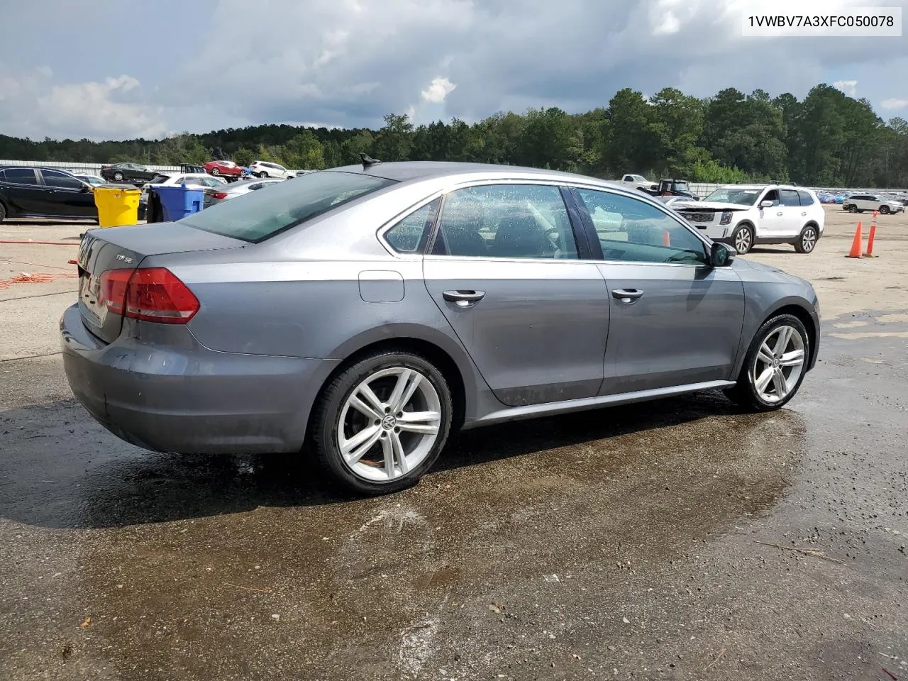 2015 Volkswagen Passat Se VIN: 1VWBV7A3XFC050078 Lot: 71720864