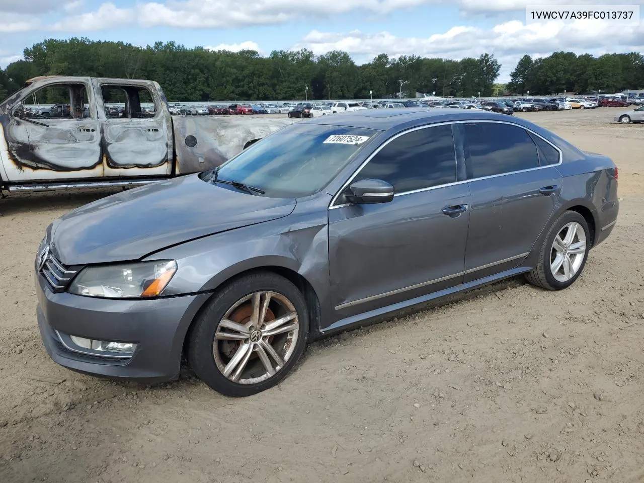 2015 Volkswagen Passat Sel VIN: 1VWCV7A39FC013737 Lot: 72607524