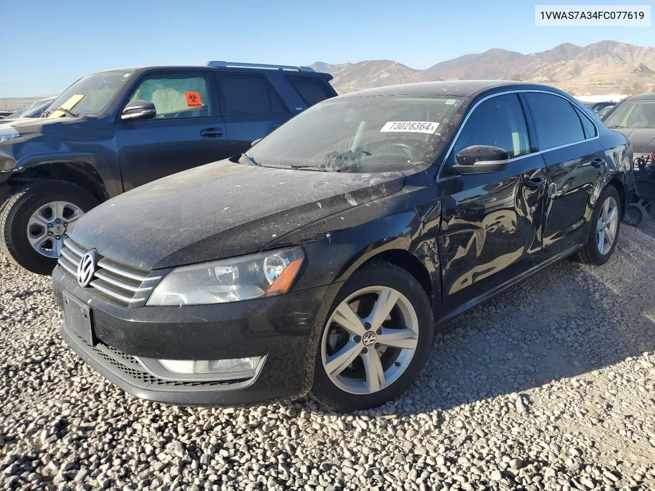 2015 Volkswagen Passat S VIN: 1VWAS7A34FC077619 Lot: 73028364