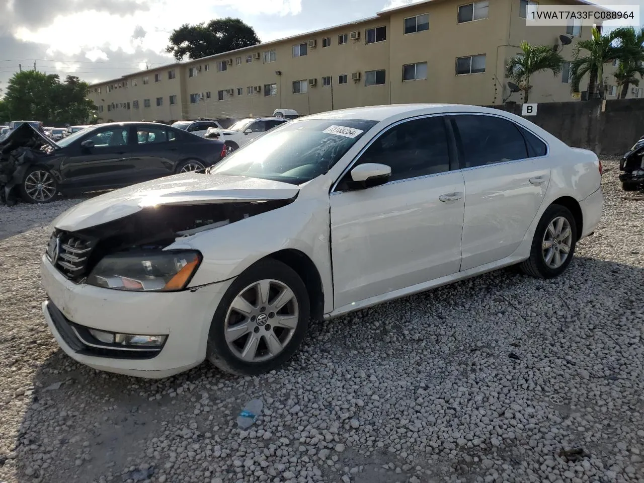 2015 Volkswagen Passat S VIN: 1VWAT7A33FC088964 Lot: 73138254