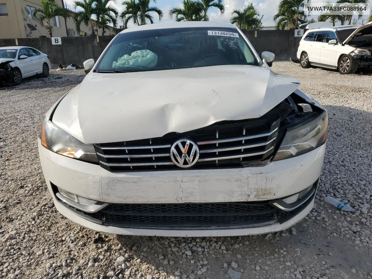 2015 Volkswagen Passat S VIN: 1VWAT7A33FC088964 Lot: 73138254