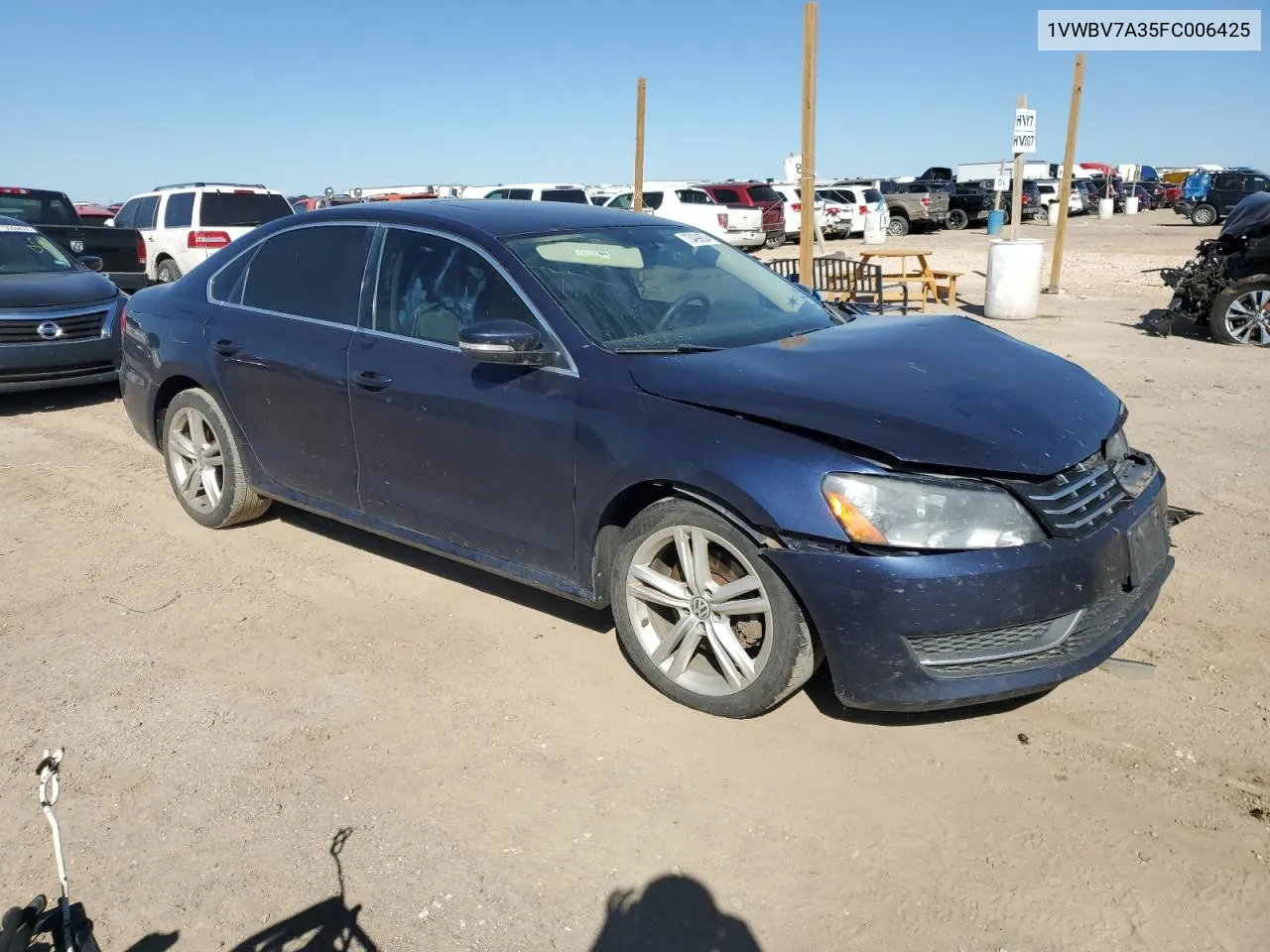 2015 Volkswagen Passat Se VIN: 1VWBV7A35FC006425 Lot: 73499834