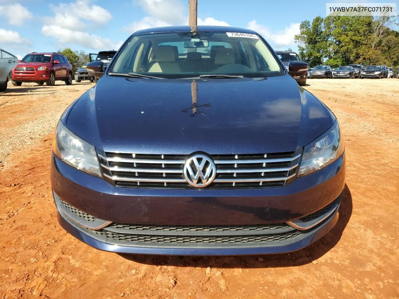 2015 Volkswagen Passat Se VIN: 1VWBV7A37FC071731 Lot: 73646104