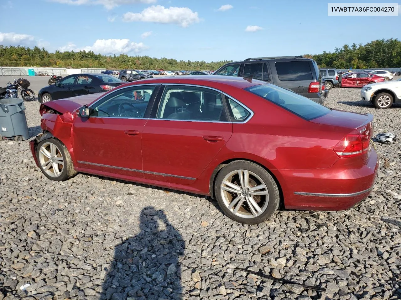 2015 Volkswagen Passat Se VIN: 1VWBT7A36FC004270 Lot: 73986094