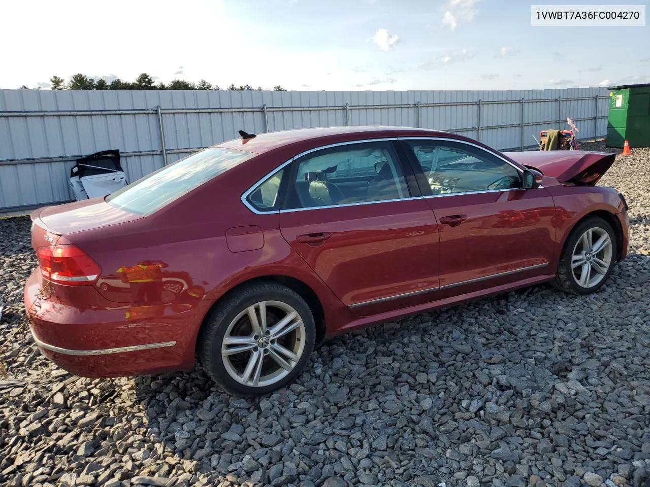 2015 Volkswagen Passat Se VIN: 1VWBT7A36FC004270 Lot: 73986094