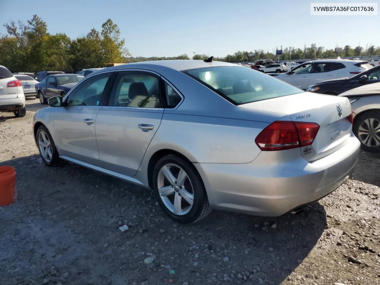 2015 Volkswagen Passat Se VIN: 1VWBS7A36FC017636 Lot: 74350824