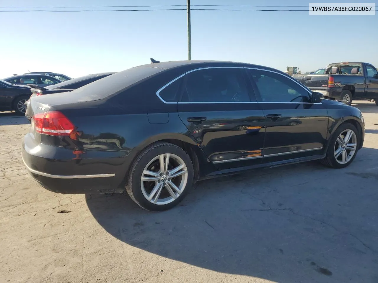 1VWBS7A38FC020067 2015 Volkswagen Passat Se