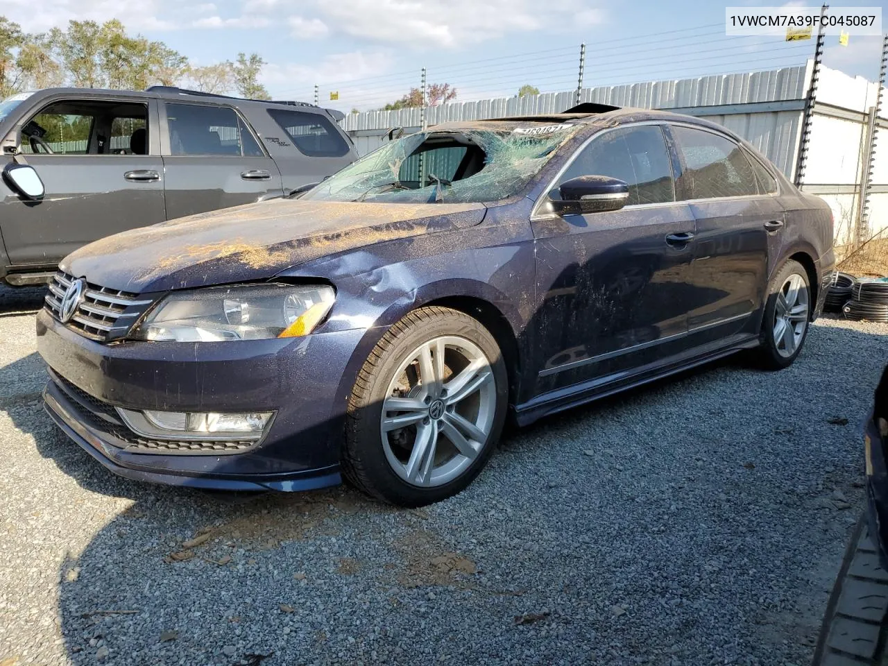 1VWCM7A39FC045087 2015 Volkswagen Passat Sel