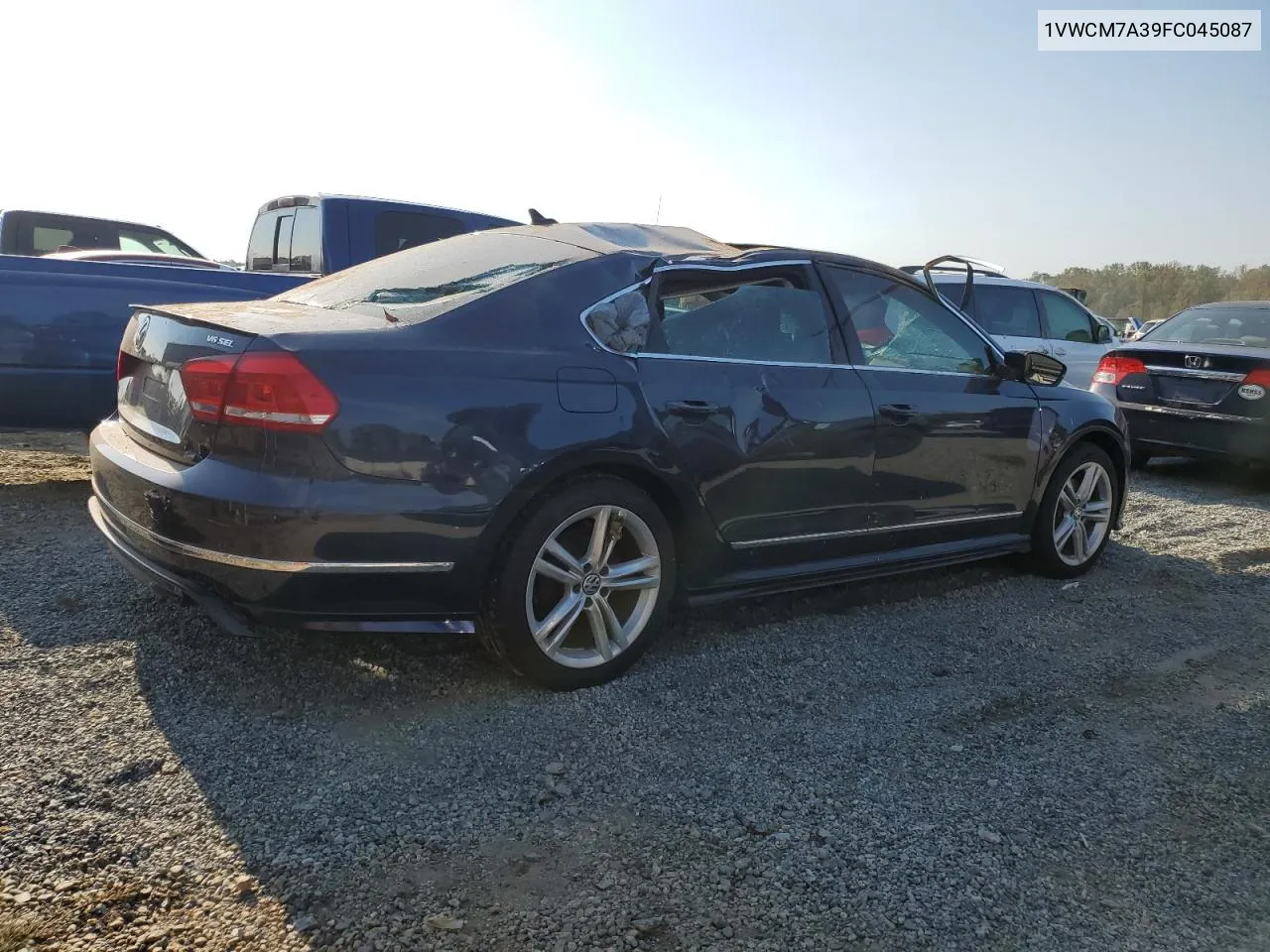 1VWCM7A39FC045087 2015 Volkswagen Passat Sel