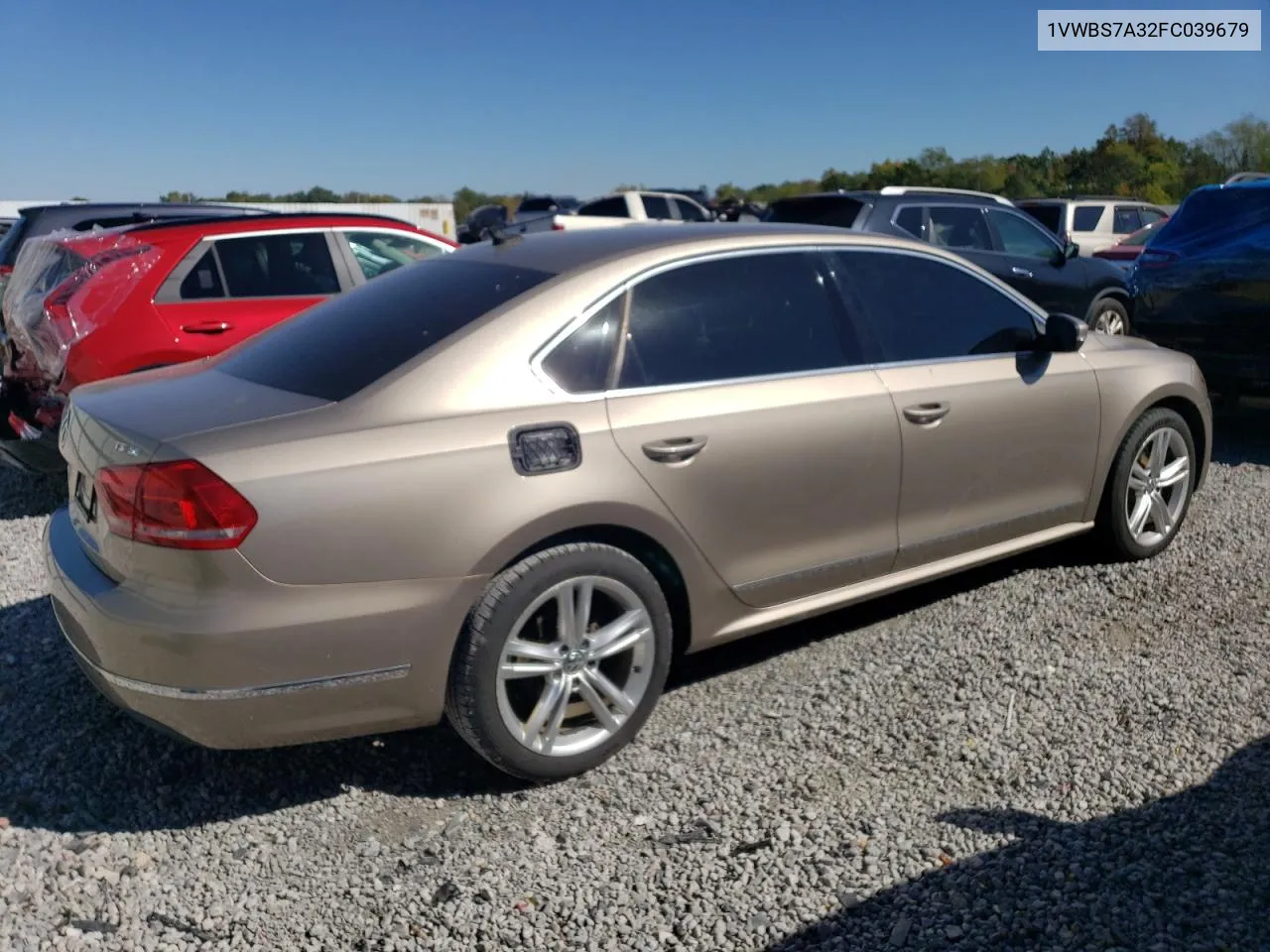 2015 Volkswagen Passat Se VIN: 1VWBS7A32FC039679 Lot: 74804744