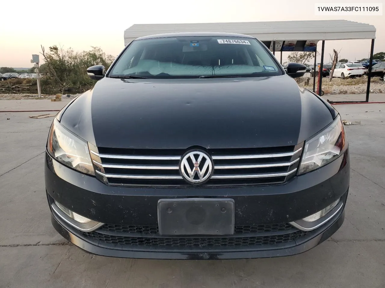 2015 Volkswagen Passat S VIN: 1VWAS7A33FC111095 Lot: 74876634